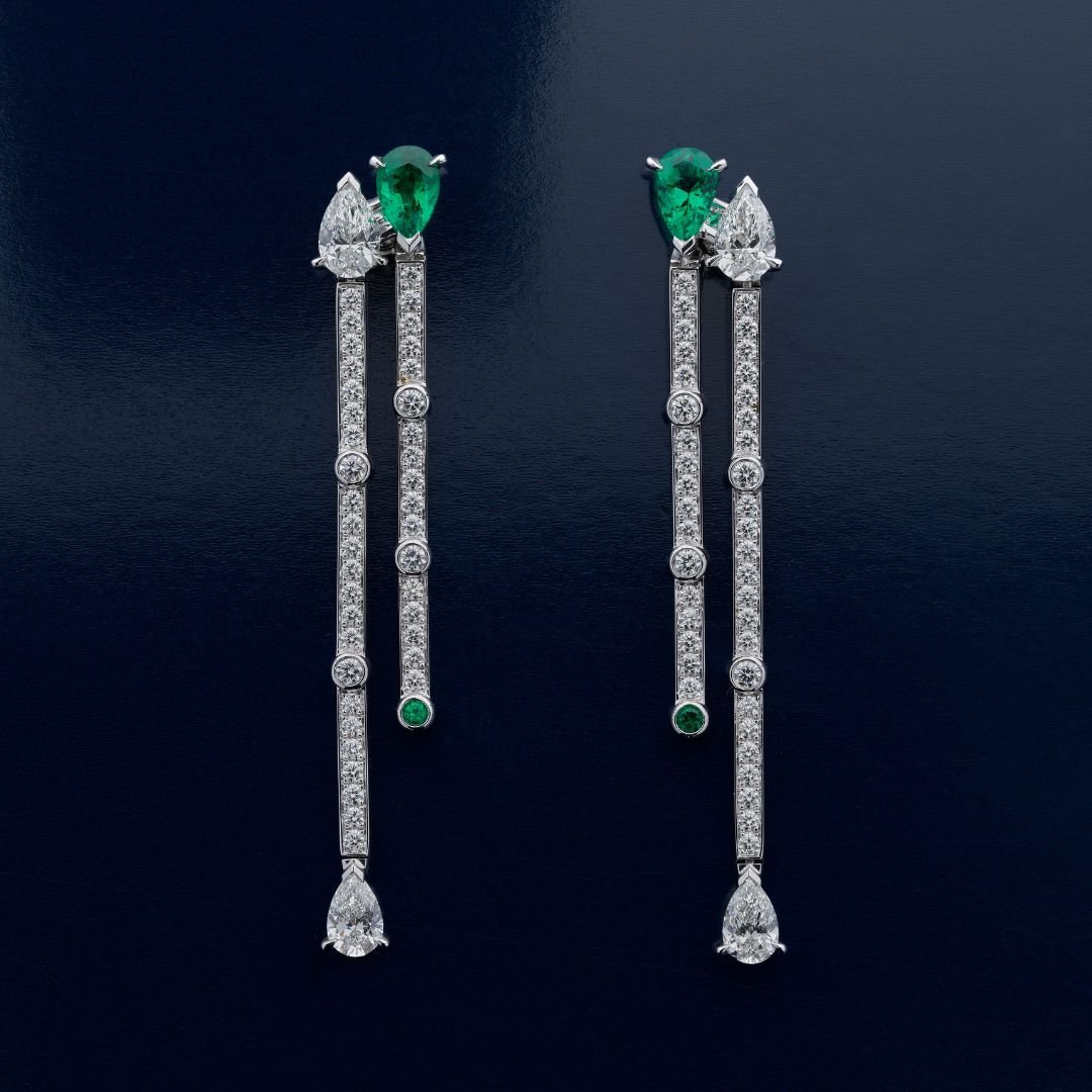 Repossi - Serti sur vide Transformable earrings in white gold