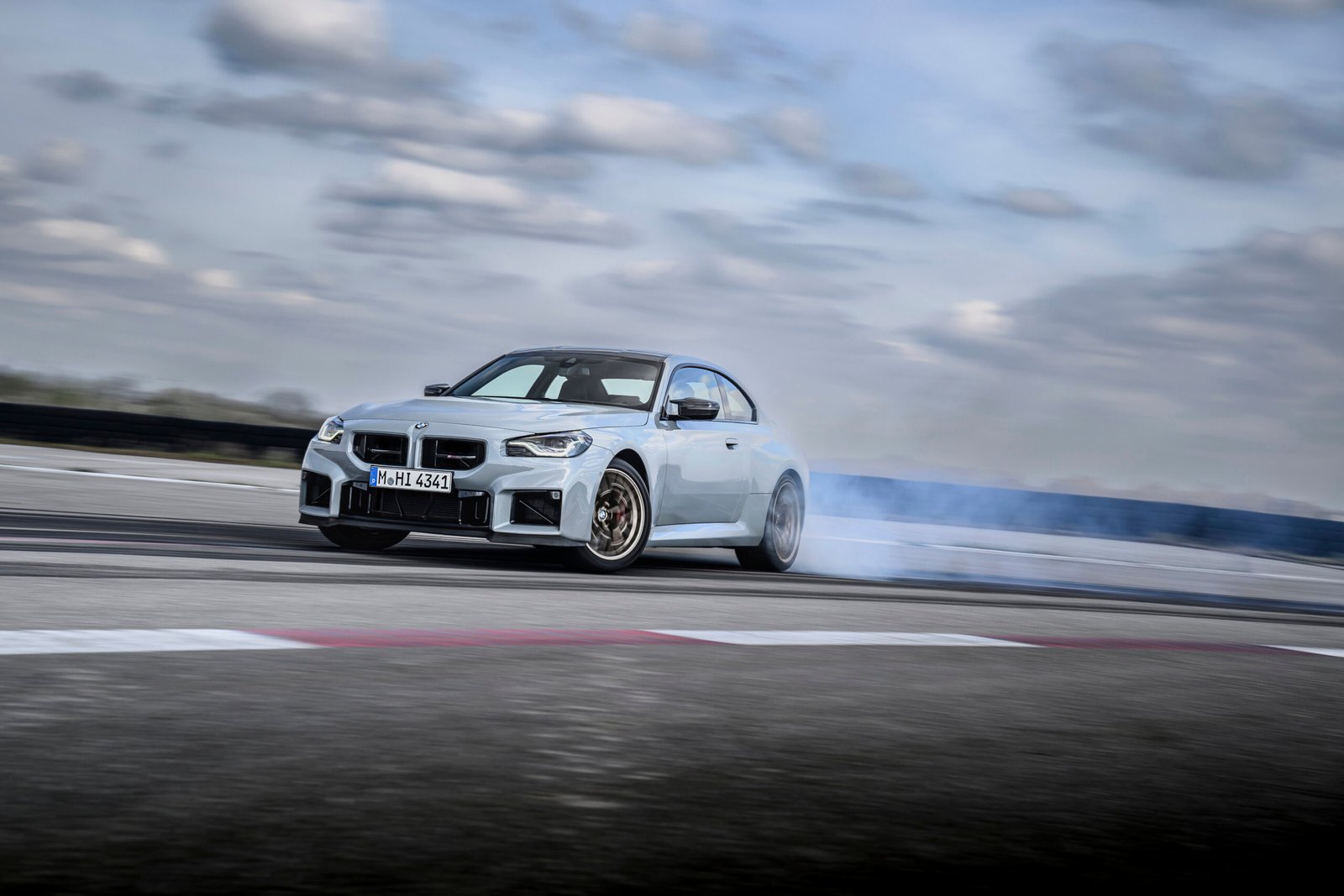 BMW car drifting on race track