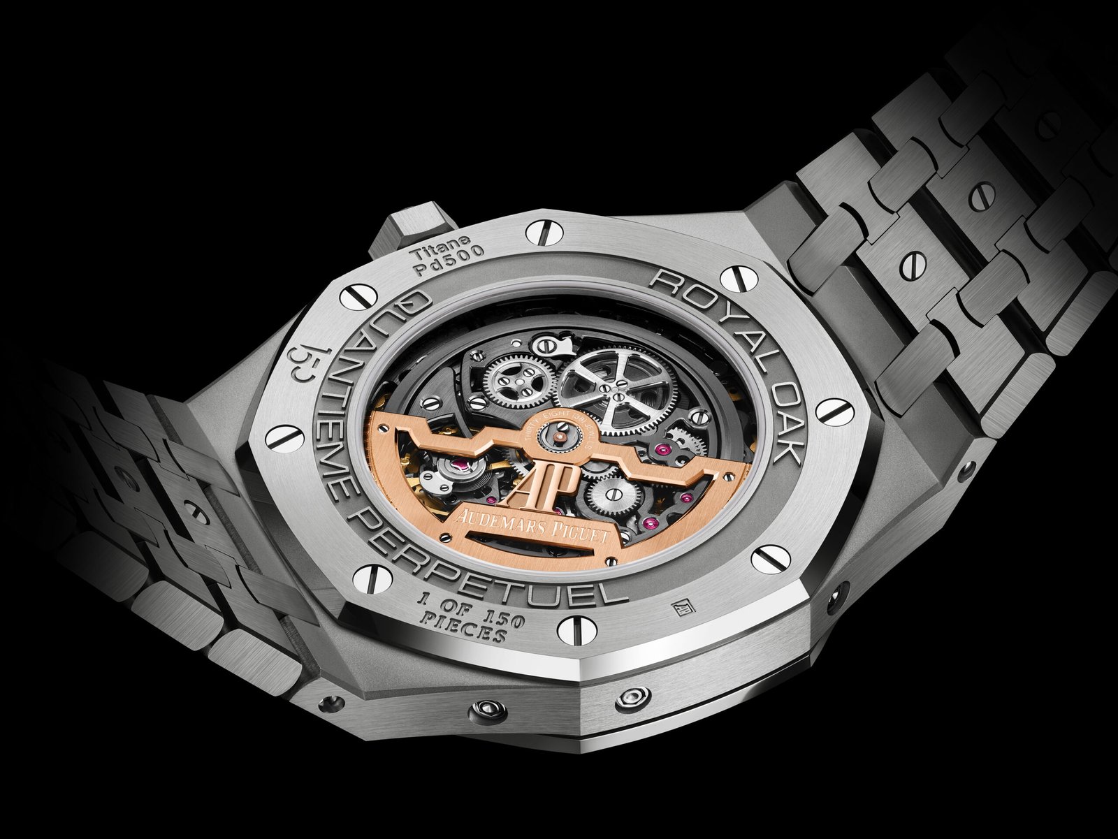 Audemars Piguet silver luxury watch Back side